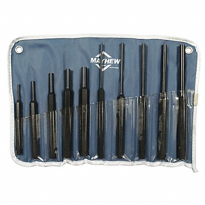 Drive Pin Punch Set 10 Pieces Steel