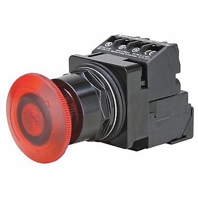 Illuminated Push Button 30mm 1NO/1NC Red