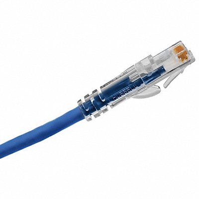 Patch Cord Cat 6A Clear Boot Blue 10 ft.