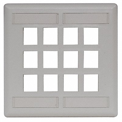 Plate 12 Ports Office White Flush