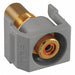 Inline Coupler RCA Duplex Gray