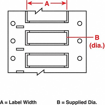 Wire Marking Sleeves 2 in W 1.250 in L