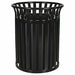 J6407 Trash Can 35 gal Black Steel