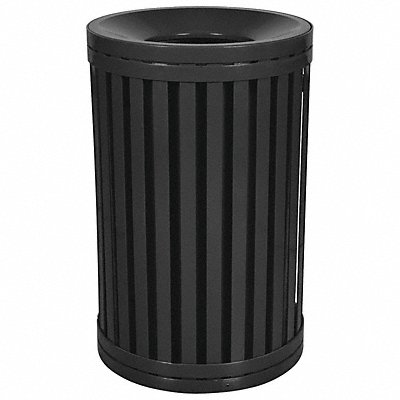 Trash Can 45 gal Black Steel