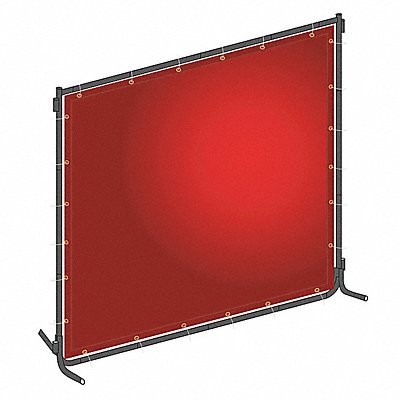 J4041 Welding Screen 4 ft H 6 ft W Red