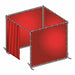 J4046 Welding Booth Kit 6 ft W 6 ft H Red