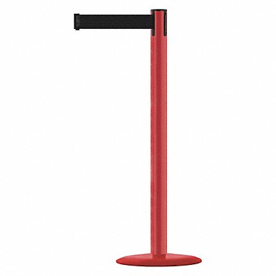 Barrier Post with Belt 7-1/2 ft L Black