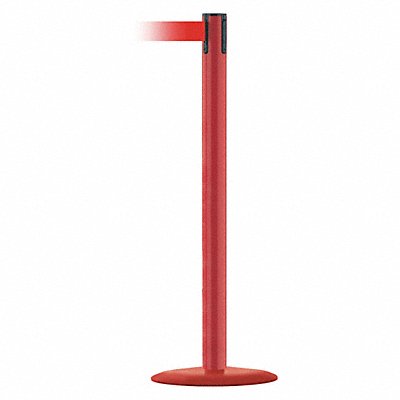 Barrier Post with Belt 7-1/2 ft L Red