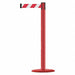 Barrier Post with Belt Red/White Chevron