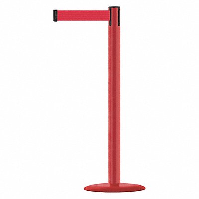 Barrier Post with Belt 13 ft L Red