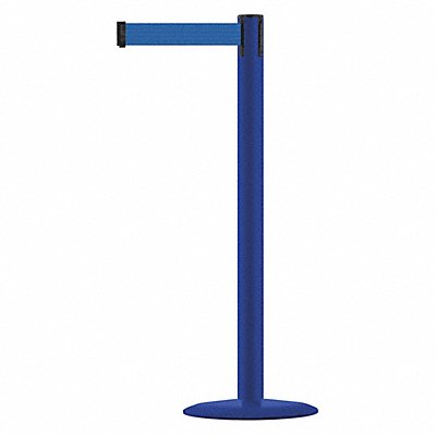 Barrier Post with Belt 7-1/2 ft L Blue