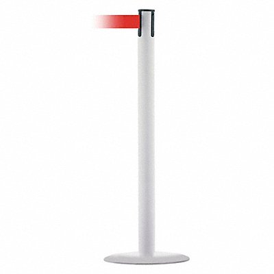 Barrier Post with Belt 7-1/2 ft L Red