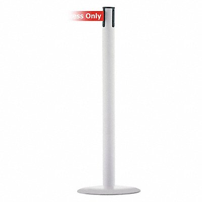 Barrier Post w/ Belt Powder Coated Metal