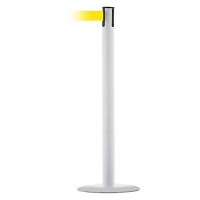 Barrier Post w/ Belt 7-1/2 ft L Yellow