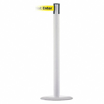 Barrier Post w/ Belt Powder Coated Metal