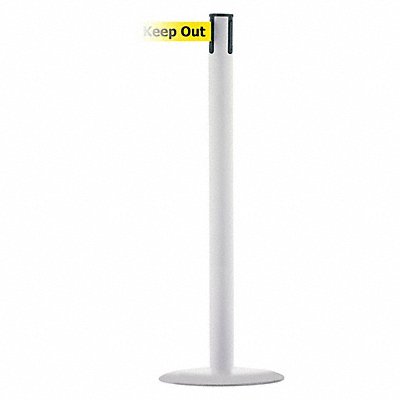 Barrier Post w/ Belt Powder Coated Metal