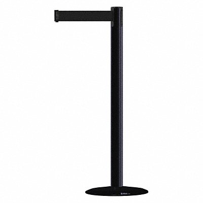 Barrier Post with Belt 7-1/2 ft L Black