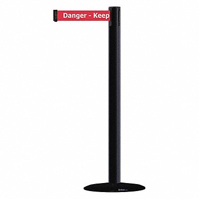 Barrier Post w/ Belt Powder Coated Metal