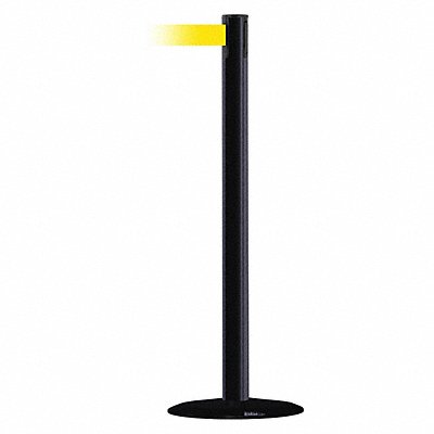 Barrier Post w/ Belt 7-1/2 ft L Yellow