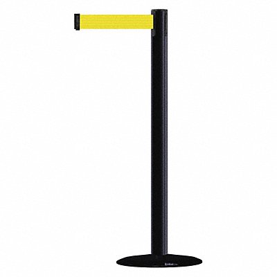 Barrier Post with Belt 13 ft L Yellow