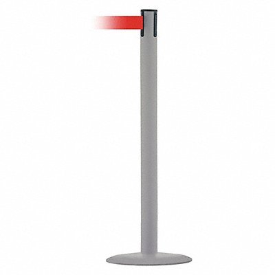 Barrier Post with Belt 7-1/2 ft L Red