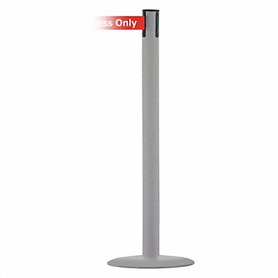 Barrier Post with Belt Gray