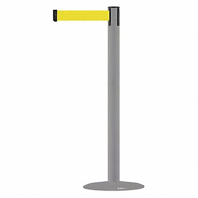 Barrier Post w/ Belt 7-1/2 ft L Yellow