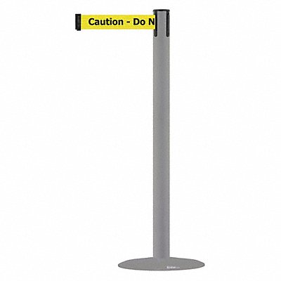 Barrier Post with Belt Gray