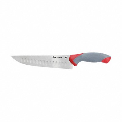 Chefs Knife 8 in Blade Gray/Red Handle