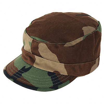 BDU Patrol Cap 60C/40P Woodland Camo L