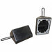 Wheel Chock Molded Rbr w/Stl Grab Black