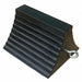 Wheel Chock Molded Rbr w/Stl Grab Black