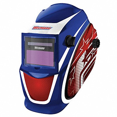 Auto Dark Weld Helmet 4 9-13 Red/Blu/Wht