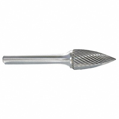 Flame Bur 1/8 Carbide Single Cut