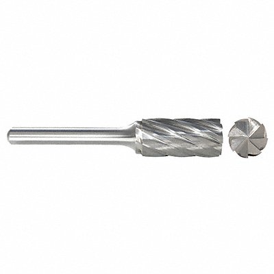 Cylinder Bur SB Flat End 1/4 Carbide