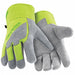 Leather Gloves Gray Hi-Vis XL