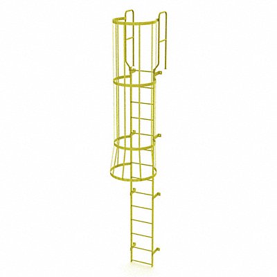 Ladder Steel WalkThru Fixed Cage 14-Rung