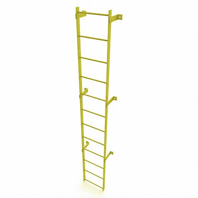 Ladder Safety Yellow Steel 500lb 11ft 2 