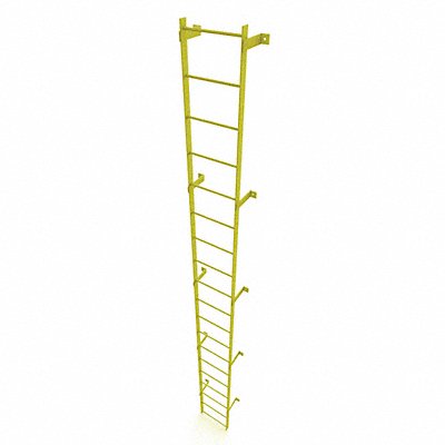 Ladder Safety Yellow Steel 500lb 18ft 2 