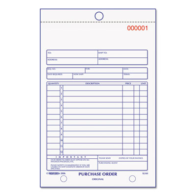 BOOK,#PO NCR 5.5X7-7/8TRI