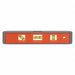 Torpedo Level Plastic 9 L 3 Vial Orange