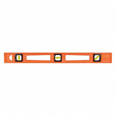 Level Plastic 24 In L 3 Vials Orange
