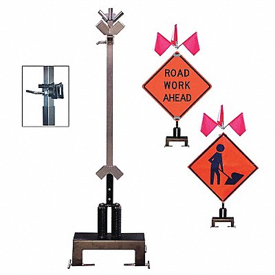 Barrier Mount Sign Stand Steel