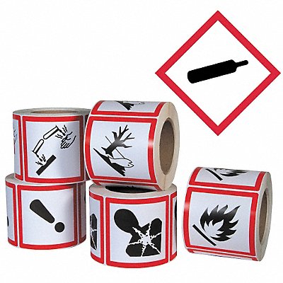Pictogram Label Gas Cylinder PK500