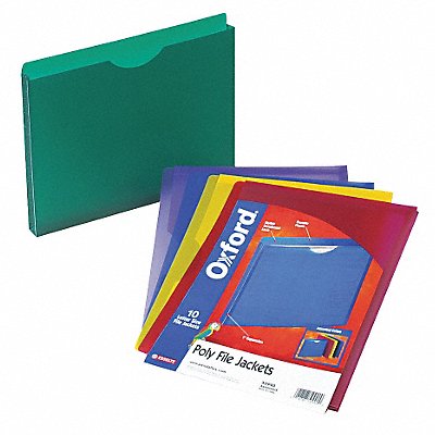 Expand File Jacket Assorted Poly PK10