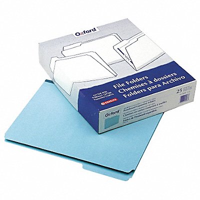 Letter File Folders Blue PK25