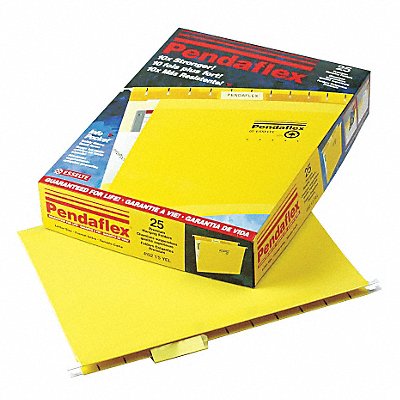 Hanging File Folders Yellow PK25