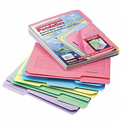 Letter File Folders Assorted PK30