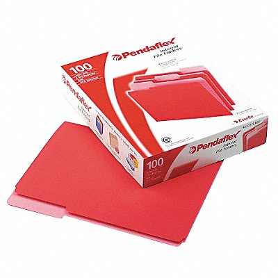 Letter File Folders Red PK100