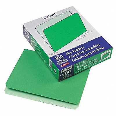 Letter File Folders Green PK100